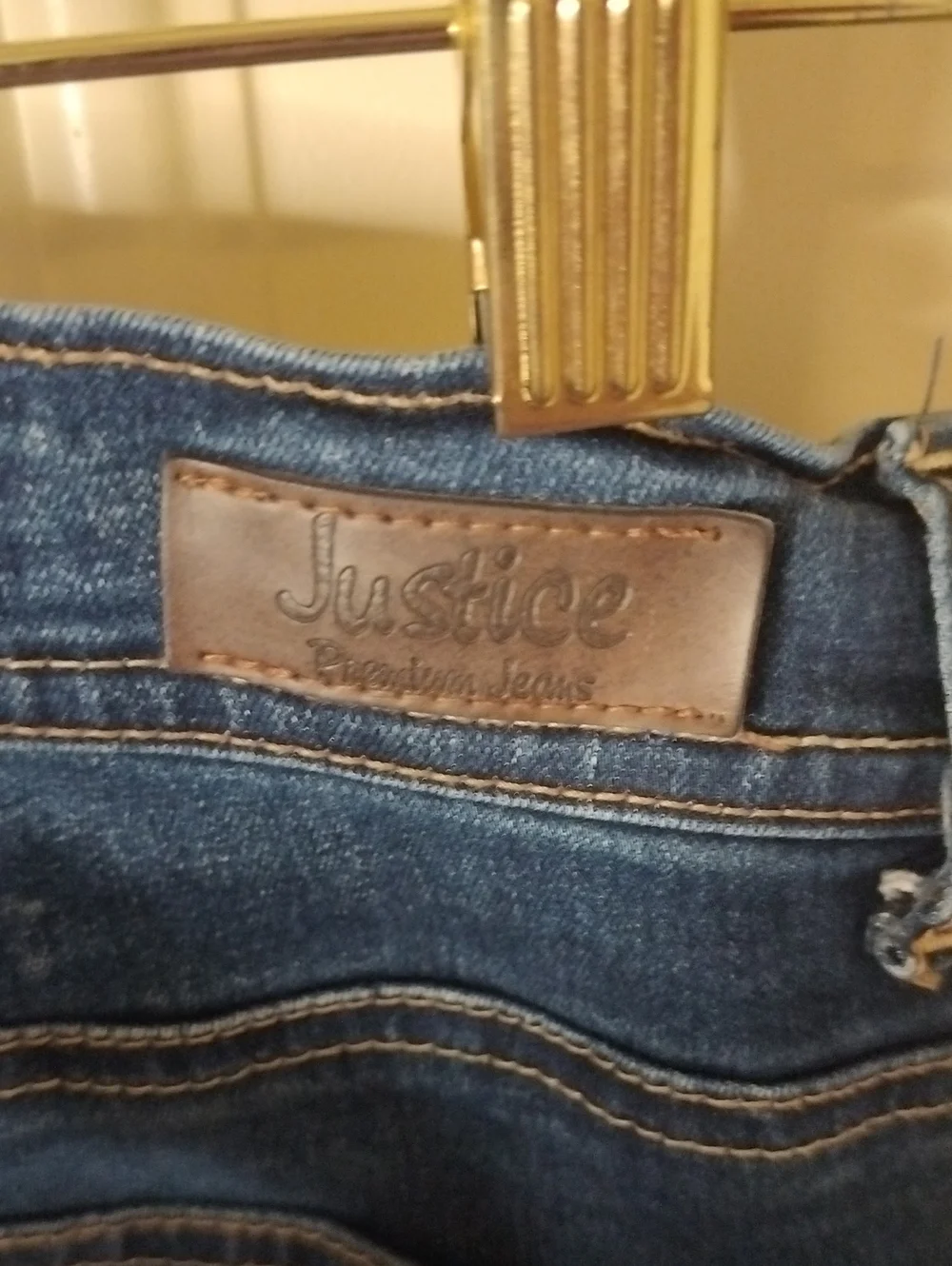 Justice Premium Jeans Dark Blue Skinny Jeggings Size 12S Girls